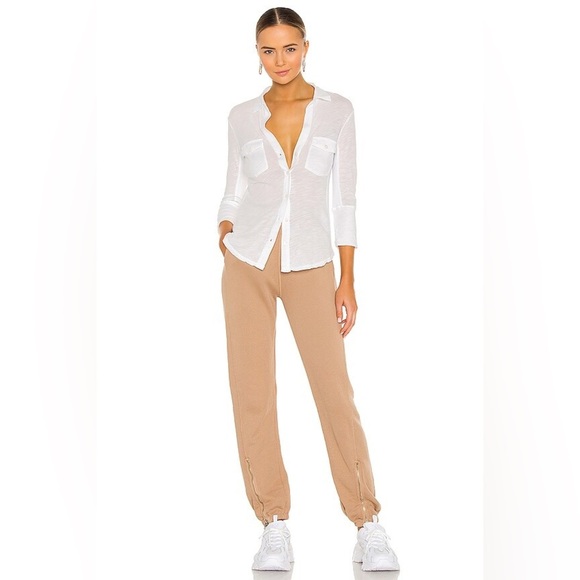 James Perse Slub Side Panel Button Front Shirt in White
Size 2 - Picture 4 of 11